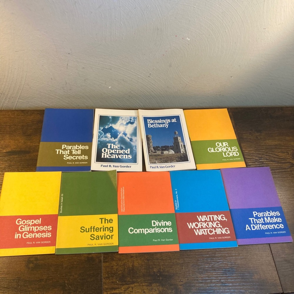 Paul‎ R Van Gorder Lot 9 Radio Bible Class Christian Books Booklets Study Guides